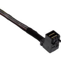  InLine Kabel Mini SAS HD SFF-8643 katowy - 4x SATA + Sideband 1m (27631B) kabelis datoram