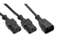 Y-cable - Netz-Splitter - IEC 60320 C14 bis IEC 60320 C13 adapteris