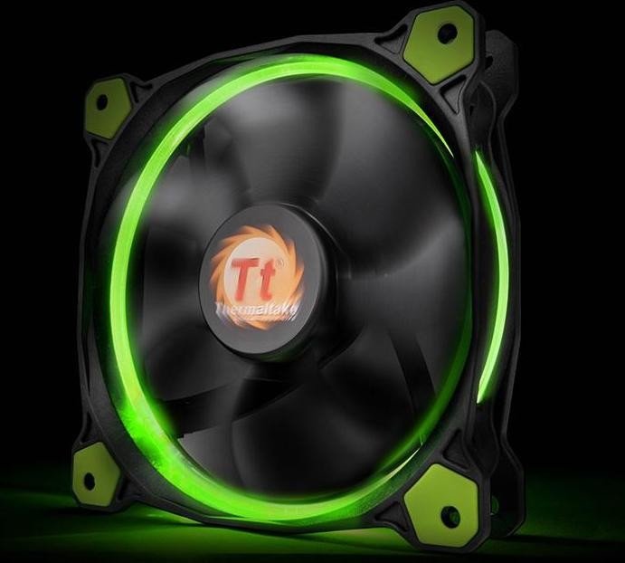 Thermaltake Radiator Fan Riing 12 LED Green / SET of 3 ventilators