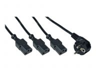 Y-cable - Stromkabel - CEE 7/7 bis IEC 60320 C13 adapteris