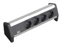 Bachmann DESK 1 339.1000 - black / silver - 4 socket strip UPS aksesuāri