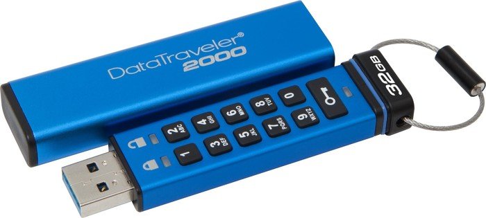 Kingston DataTraveler 2000, 4GB, AES Encryption, USB 3.0 USB Flash atmiņa