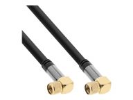 Premium - HF-Kabel - F-Stecker (M) gewinkelt bis F-Stecker (M) adapteris