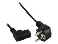 Stromkabel - CEE 7/7 (S) gewinkelt bis IEC 60320 C13 links gewinkelt adapteris