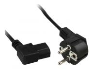 Stromkabel - CEE 7/7 (S) gewinkelt bis IEC 60320 C13 links gewinkelt adapteris