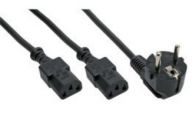 Netz-Splitter - Typ F (M) zu IEC 60320 C13 adapteris