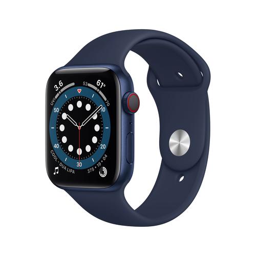 Apple Watch Series 6 GPS + Cell 44mm Blue Alu Navy Sport Band Viedais pulkstenis, smartwatch