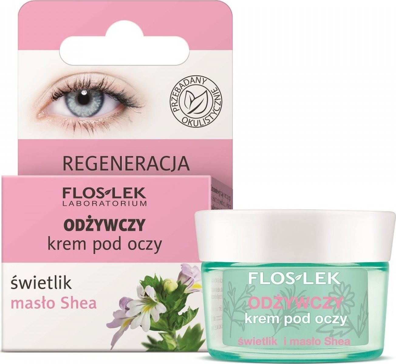 Floslek Krem pod oczy Pielegnacja oczu Swietlik-Maslo Shea odzywczy 15ml 147045 (5905043007045) ēnas