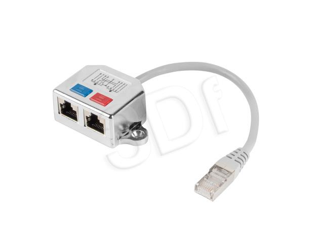 RJ45 Port Doubler RJ-45 - 2x RJ-45 FTP kabelis, vads