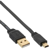 InLine Mini-USB 2.0 Kabel USB-A an Mini-B - black, 1,0m USB kabelis