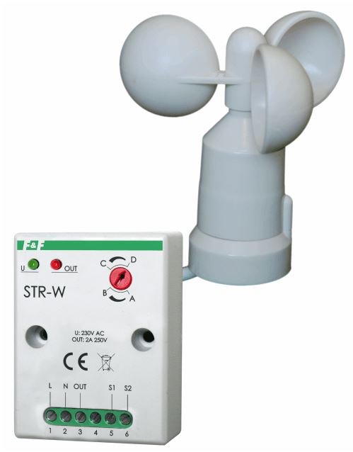 F&F Czujnik wiatru n/t 1Z 100-265V AC IP65 STR-W STR-W (5908312597766) drošības sistēma