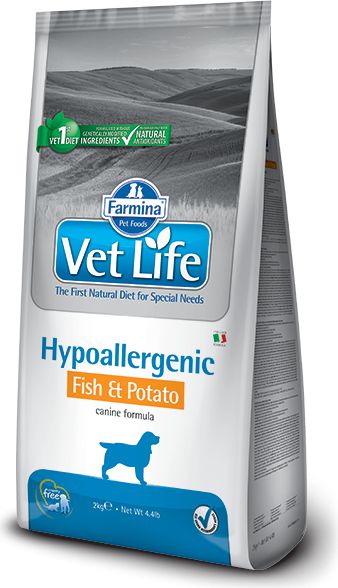 Farmina Vet Life Hypoallergenic Fish & Potato Dog  12kg barība suņiem