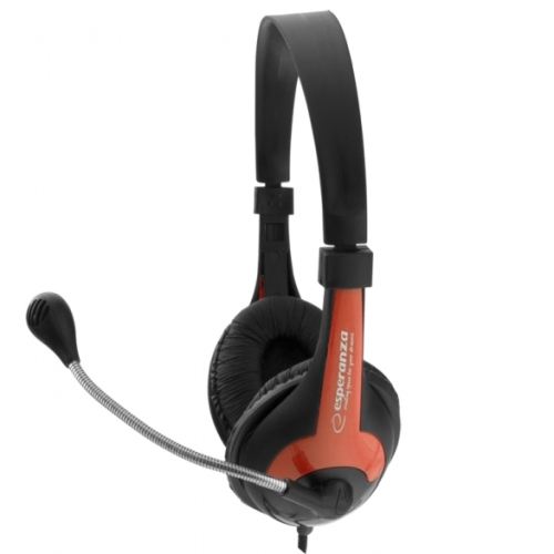 ESPERANZA Stereo Headset with microphone and volume control EH158R austiņas