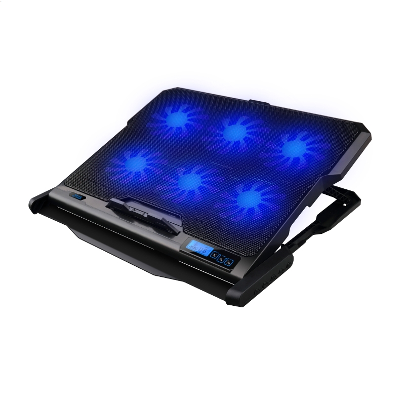 Omega laptop cooler pad Coolwave, black portatīvā datora dzesētājs, paliknis
