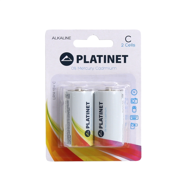 Platinet C 2 LR14 1.5V Alkaline Ilgstošas darbības baterejas MN1400 PMBLR142B (2gab.) aksesuārs mobilajiem telefoniem