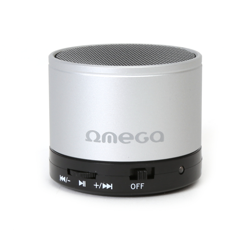 Omega OG47S 6W Metāla Korpusa Bluetooth Skaļrunis ar FM Radio / Micro SD / AUX / Zvana Funkciju Sudraba datoru skaļruņi
