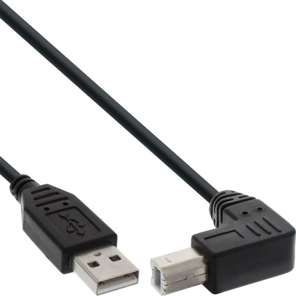 InLine 34503U 0.3m USB A USB B Male Black USB Cable (34503U) kabelis, vads