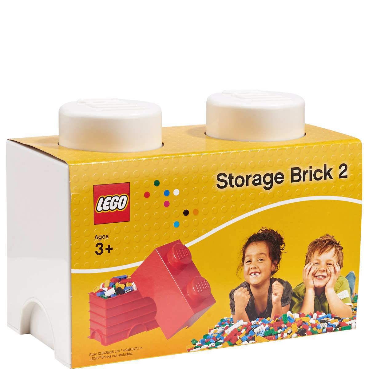 Lego Storage Brick 2 white LEGO konstruktors