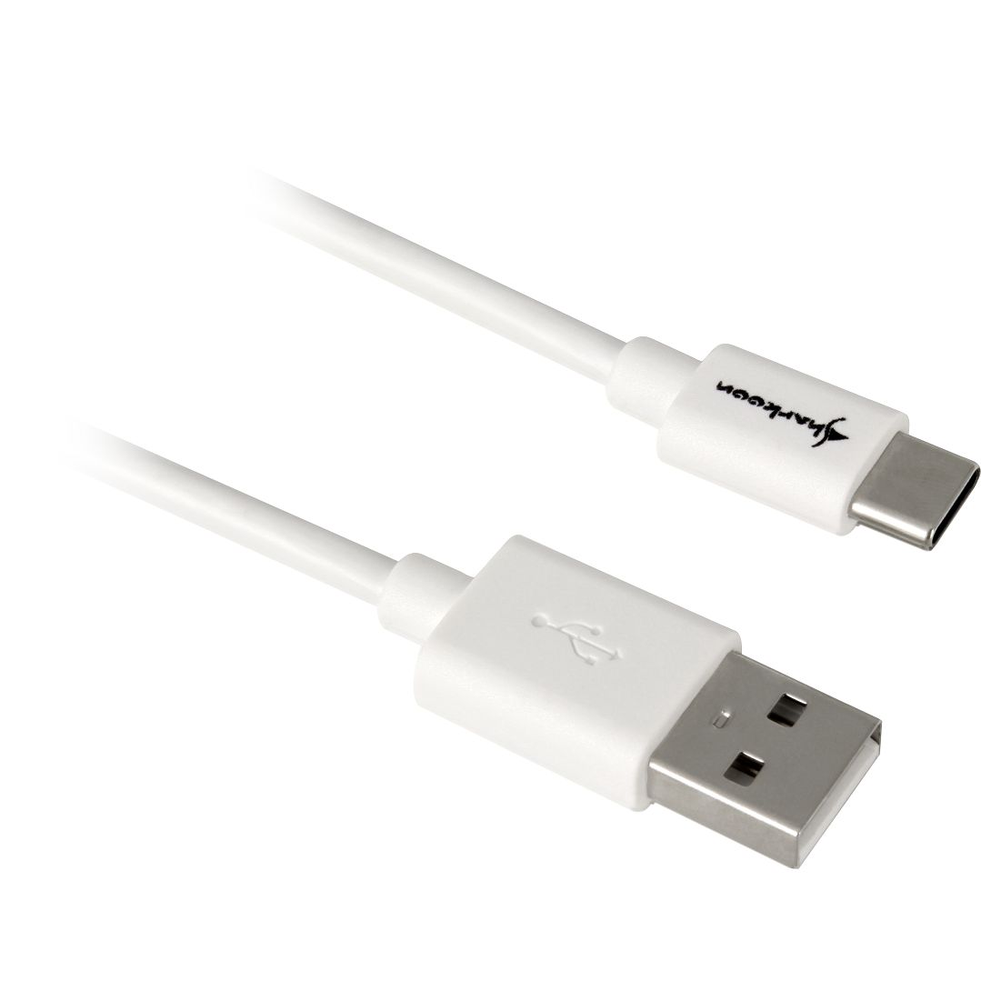 Sharkoon USB 2.0 A - USB C Adapter - white - 1.5m USB kabelis