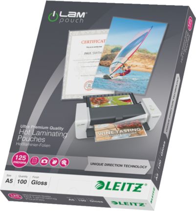 Leitz Folia do laminacji na goraco iLAM A5, UDT, 100szt. (10K209B) 10K209B (4002432397778) laminators
