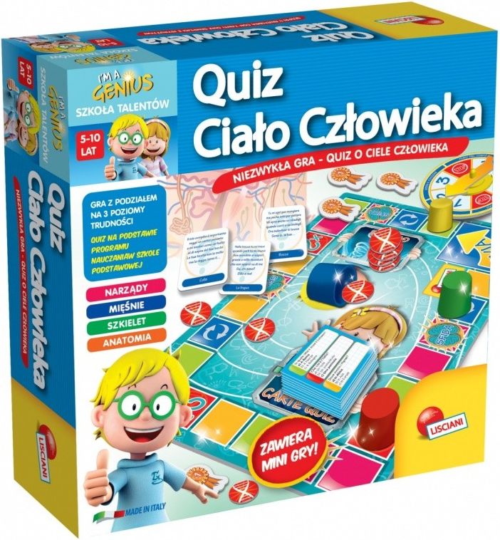 Lisciani I'm a Genius. Quiz - cialo czlowieka (304-PL67794) 304-PL67794 (8008324067794) Literatūra