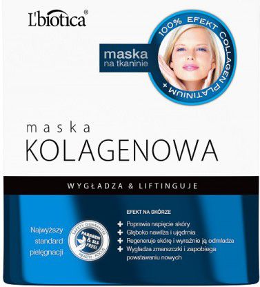 Lbiotica  Maska kolagenowa - Zrodlo mlodosci 23ml 44324 (5907636934073)