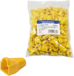 Strain relief hoods modular plugs 100pcs yellow