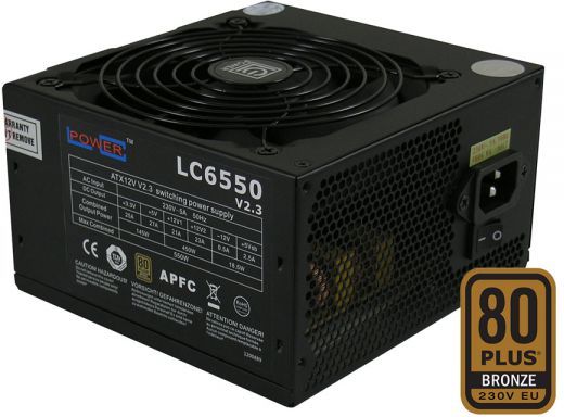 Zasilacz LC-Power Super Silent 550W (LC6550V2.3) LC6550V2.2 (4260070120589) Barošanas bloks, PSU