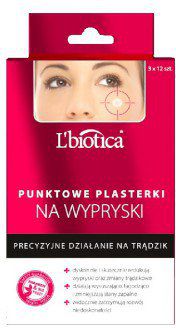 Lbiotica  Punktowe plasterki na wypryski Precyzyjne dzialanie na tradzik 3x12 szt. LBACNEPATCH (5907636934899)