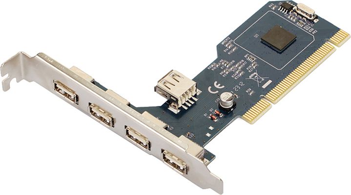 MicroConnect 4 + 1 Port USB 2.0 PCI Card Main chip : NEC 720101 karte