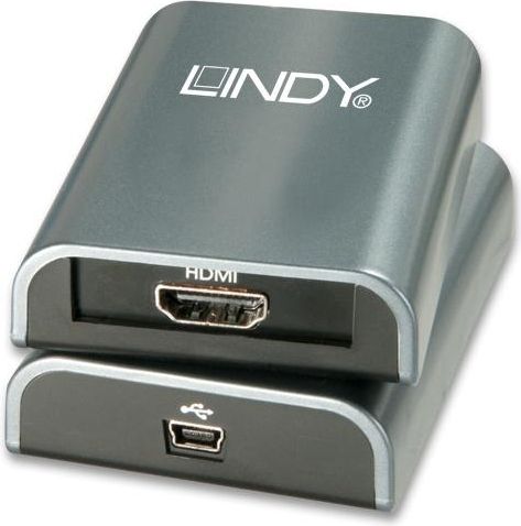 Adapter USB Lindy USB - HDMI Srebrny 5352710 (4002888426985)