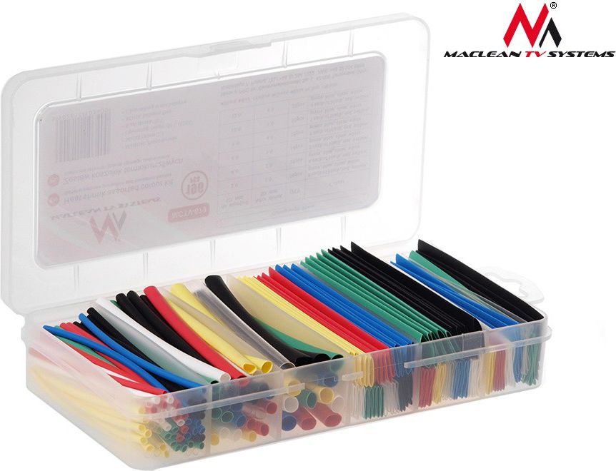 Maclean Set of 196 pcs of heat shrink tubing (MCTV-679) kabelis, vads