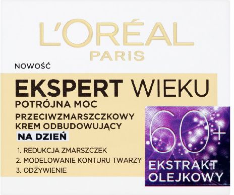 L'Oreal Paris Ekspert Wieku 60+ Krem odbudowujacy na dzien 50ml 0278237 (3600522550198) kosmētika ķermenim