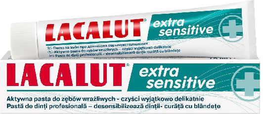 Lacalut Toothpaste Extra Sensitive 75 ml mutes higiēnai