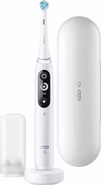 Oral-B Electric toothbrush iO Series 7N Rechargeable, For adults, Number of brush heads included 1, Number of teeth brushing modes 5, White mutes higiēnai