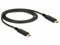 DELOCK Kabel USB 3.1 Gen2 C > C E-Marker 5A 1.0m schwarz kabelis, vads