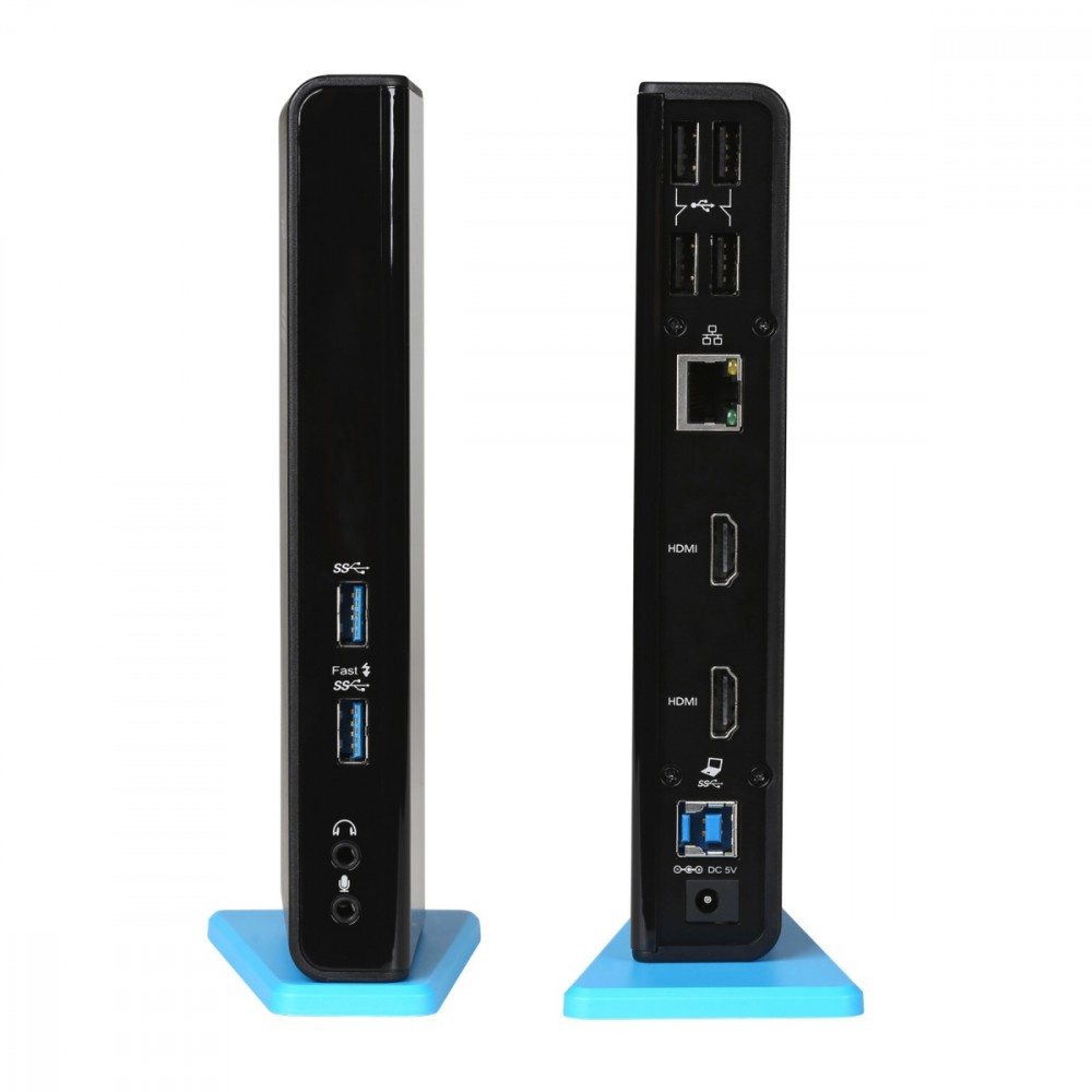 i-Tec USB 3.0/USB-C Dual HDMI Docking Station - Dockingstation - 2 x HDMI USB centrmezgli
