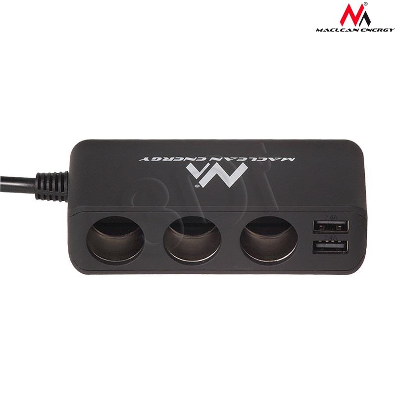 Maclean MCE117 mobile device charger Auto Black iekārtas lādētājs