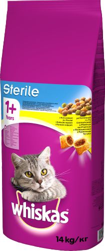 Karma WHISKAS Sterile 14kg barība suņiem