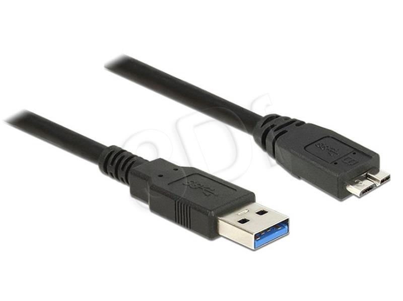 Cable USB 3.0 1.5m      micro AM-BM black USB kabelis