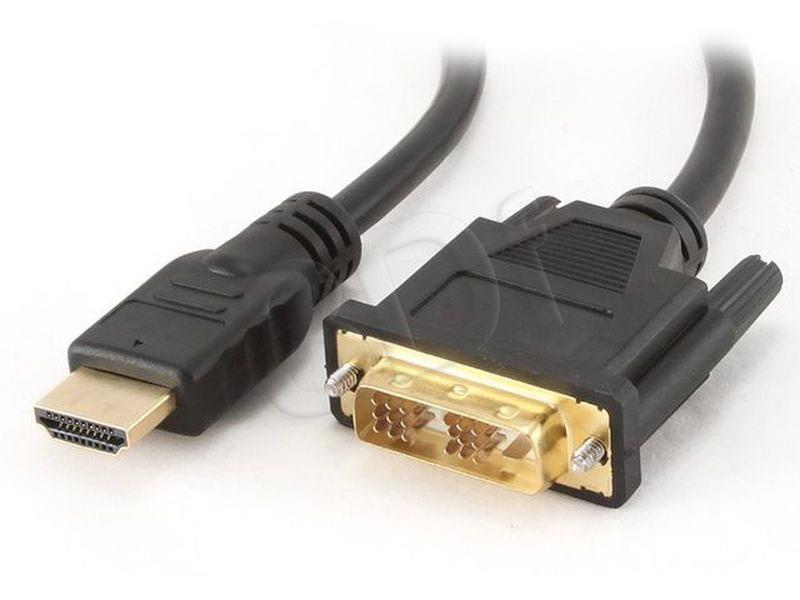 Gembird HDMI to DVI male-male cable with gold-plated connectors, 0.5m kabelis video, audio
