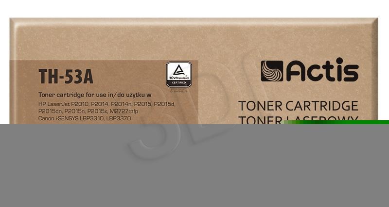 Actis TH-53A black toner for drukarki laserowej HP (zamiennik 53A Q7553A) Standard toneris