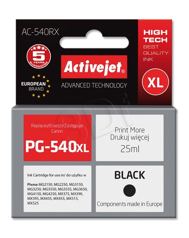 Action ActiveJet AC-540RX (Canon PG-540XL)  Ink Cartridge, Black kārtridžs