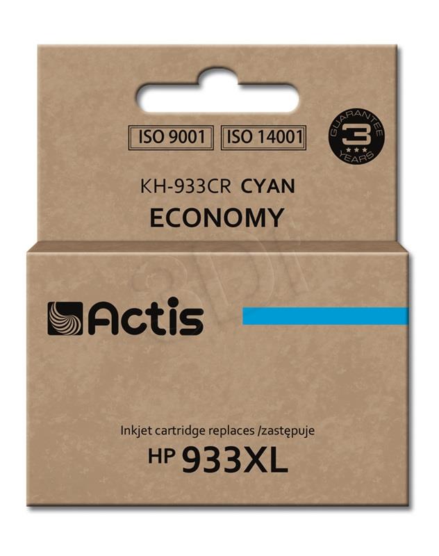 Actis KH-933CR ink for HP pritner; HP 933XL CN054AE replacement; Standard; 13 ml; cyan toneris