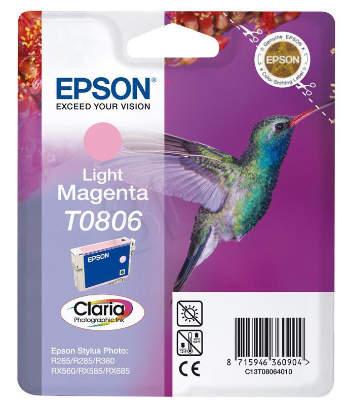 Ink Epson T0806 light magenta | Stylus Photo R265/285/360,RX560/585/685 kārtridžs
