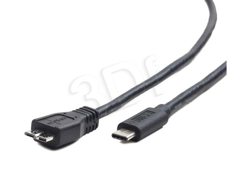 Gembird USB 3.0 cable to type-C (BM/CM), 1m, black USB kabelis