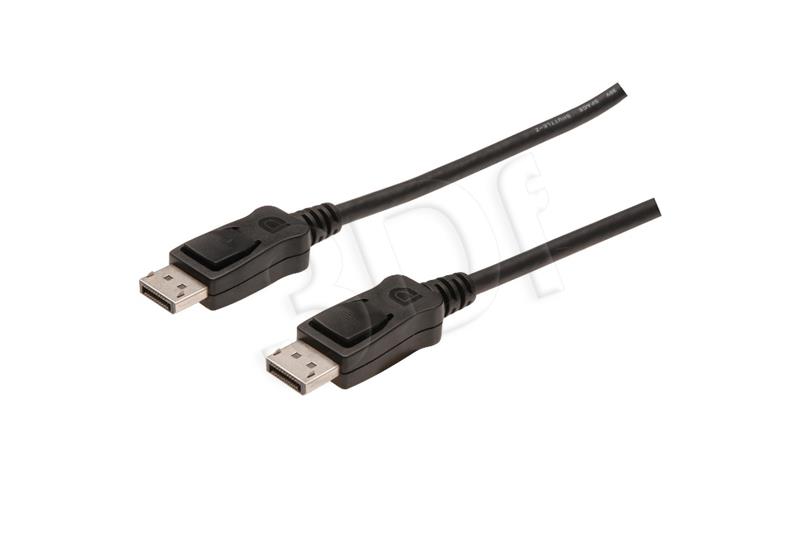 ASSMANN DisplayPort 1.2 w/interlock Connection Cable DP M (plug)/DP M (plug) 2m kabelis video, audio