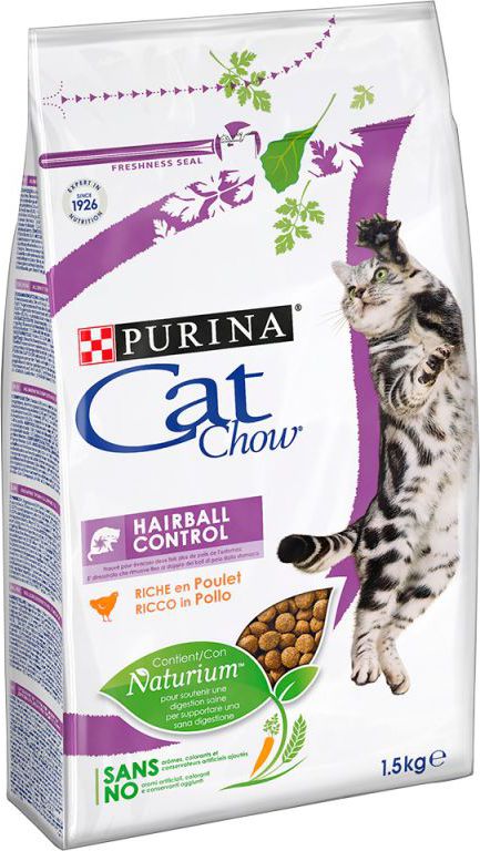 Nestle PURINA CAT CHOW 1.5kg HAIRBALL kaķu barība