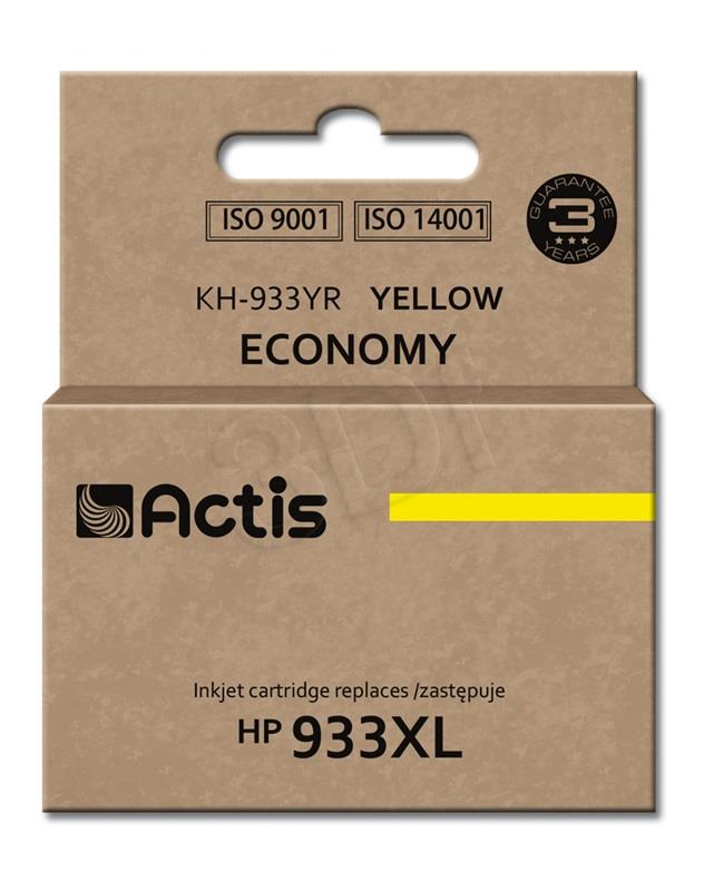 Actis KH-933YR ink for HP pritner; HP 933XL CN056AE replacement; Standard; 13 ml; yellow toneris