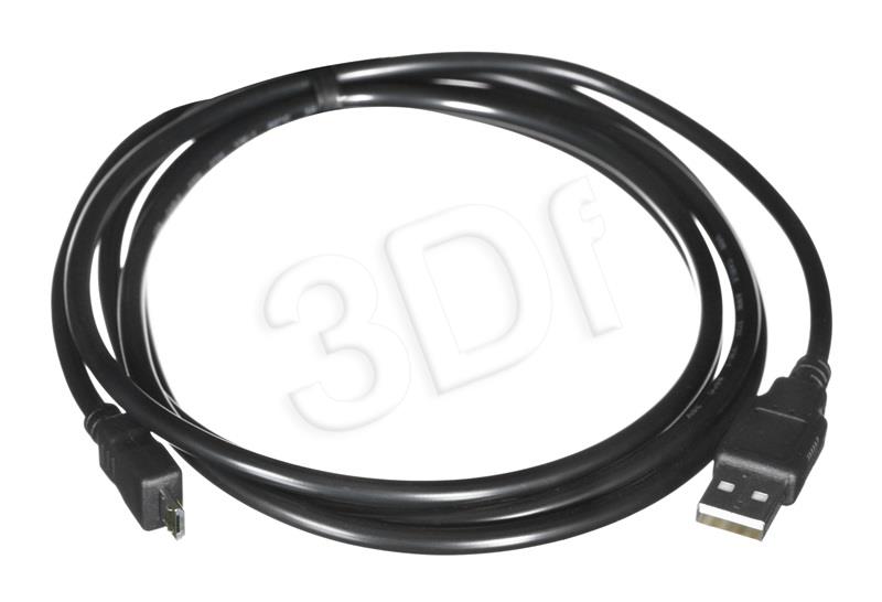 Kabel I-Box ( USB 2.0 typ A - microUSB typ B M/M M-M 1 8m black ) kabelis, vads